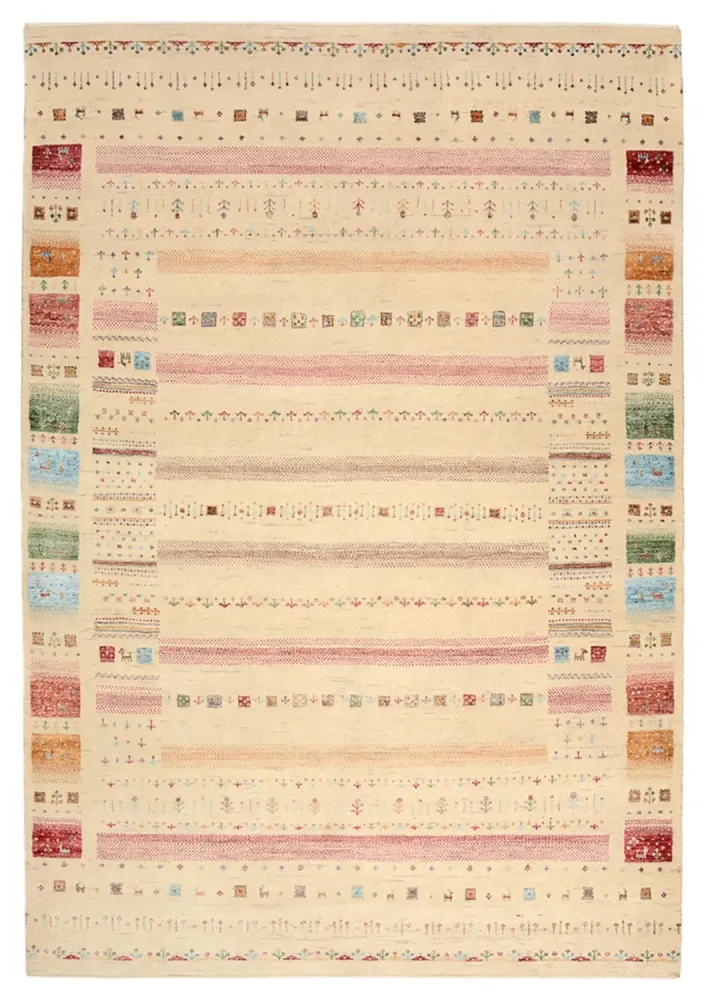 Gabbeh Teppich - Loribaft Indus - 246 x 171 cm - mehrfarbig