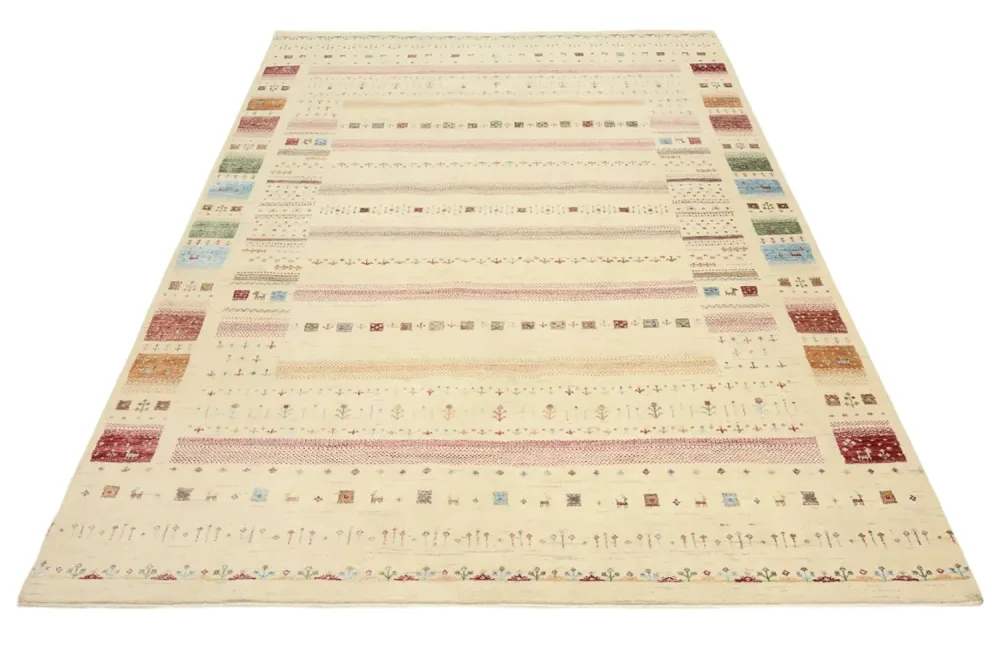 Gabbeh Teppich - Loribaft Indus - 246 x 171 cm - mehrfarbig