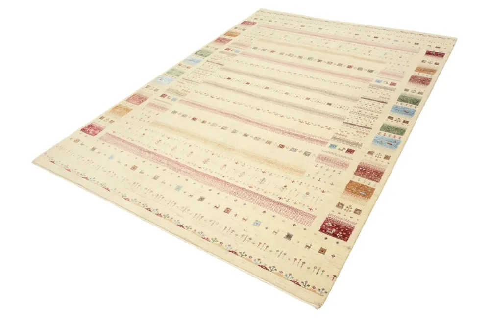 Gabbeh Teppich - Loribaft Indus - 246 x 171 cm - mehrfarbig