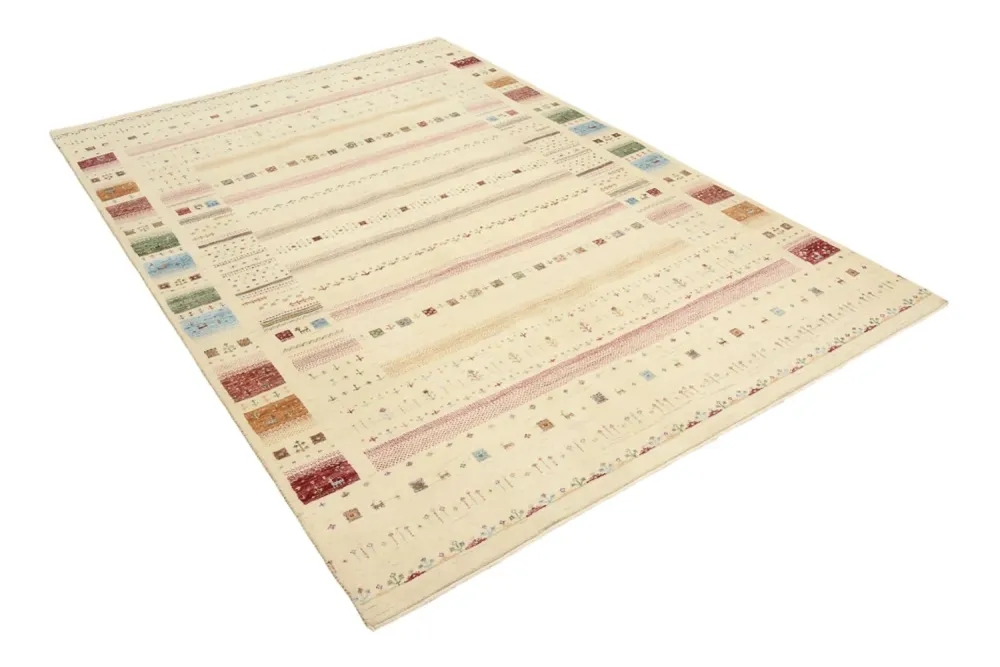 Gabbeh Teppich - Loribaft Indus - 246 x 171 cm - mehrfarbig