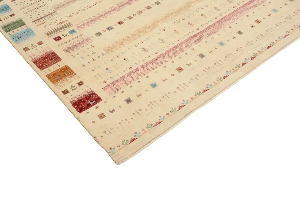 Gabbeh Teppich - Loribaft Indus - 246 x 171 cm - mehrfarbig
