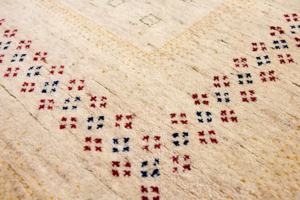 Gabbeh Teppich - Loribaft Indus 400 x 300 cm - beige