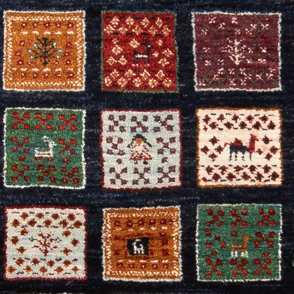 Gabbeh Teppich - Loribaft Perser - 120 x 87 cm - mehrfarbig