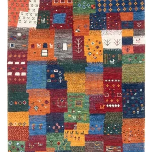 Gabbeh Teppich - Loribaft Perser - 129 x 86 cm - mehrfarbig