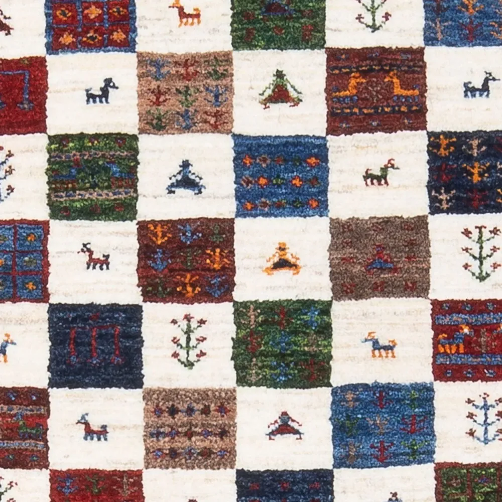 Gabbeh Teppich - Loribaft Perser - 132 x 78 cm - mehrfarbig