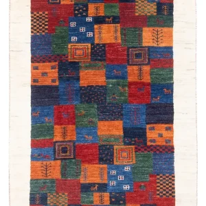 Gabbeh Teppich - Loribaft Perser - 132 x 86 cm - mehrfarbig