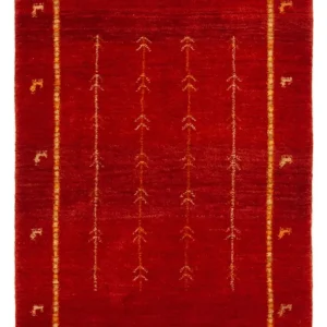 Gabbeh Teppich - Loribaft Perser - 133 x 84 cm - rot