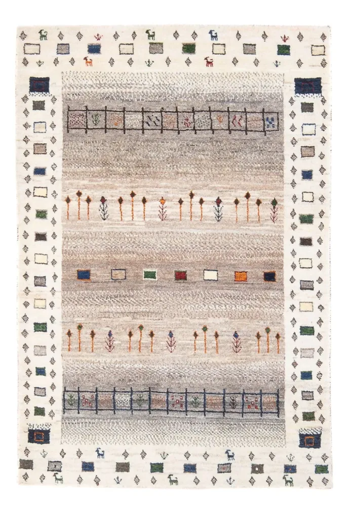Gabbeh Teppich - Loribaft Perser - 134 x 86 cm - mehrfarbig