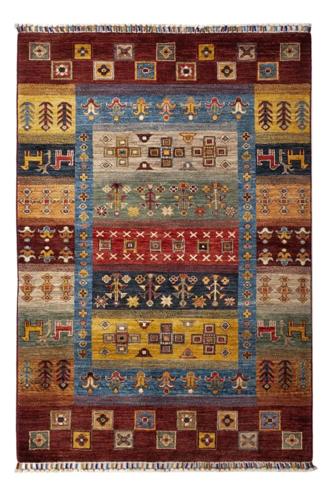 Gabbeh Teppich - Loribaft Perser - 148 x 105 cm - mehrfarbig