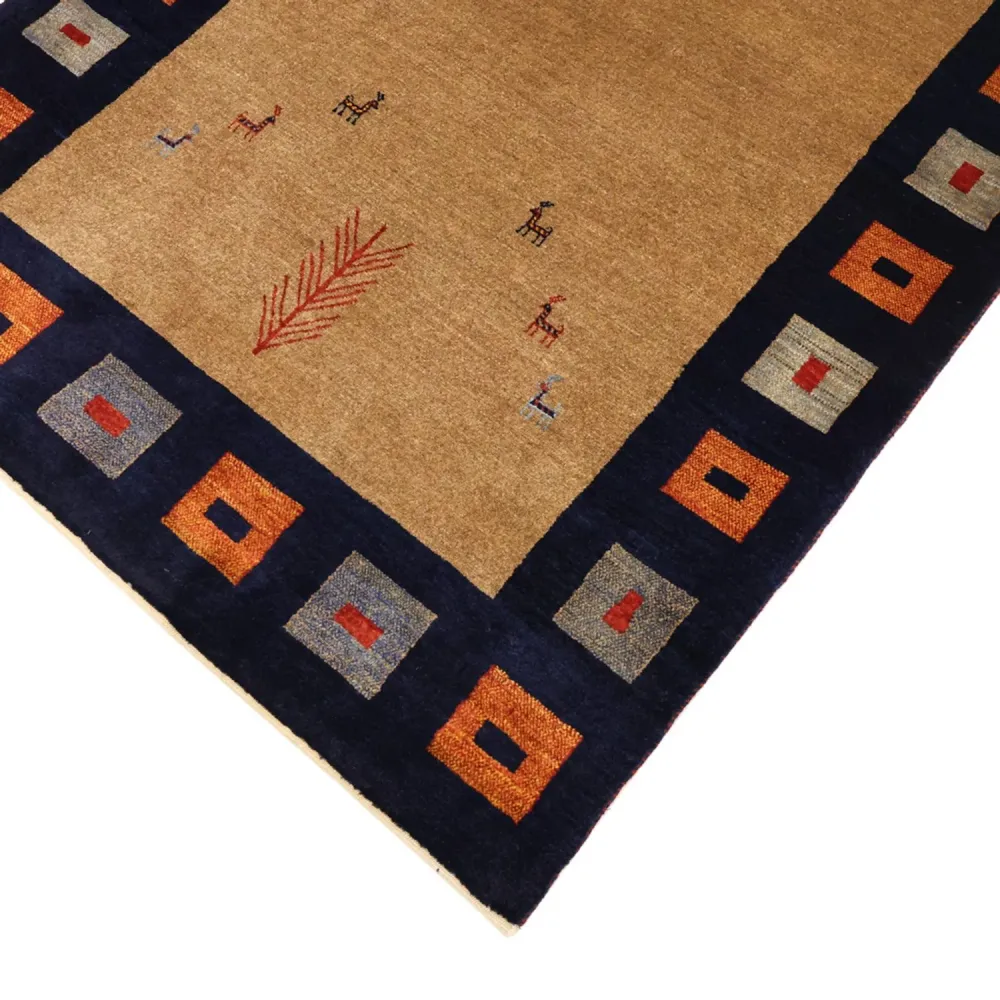 Gabbeh Teppich - Loribaft Perser - 156 x 105 cm - mehrfarbig