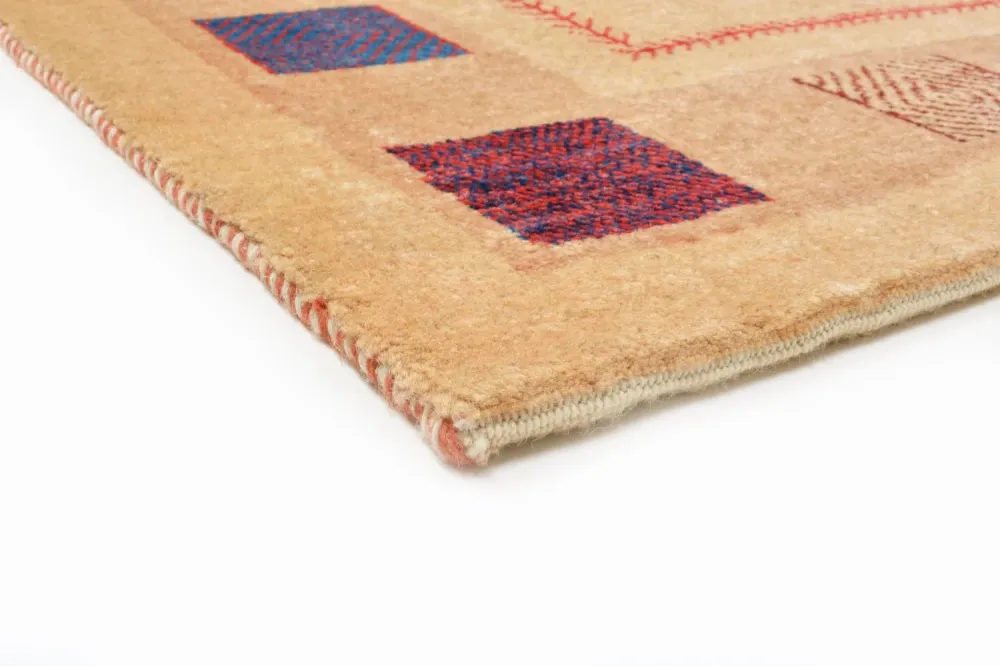 Gabbeh Teppich - Loribaft Perser 158 x 104 cm - gelb
