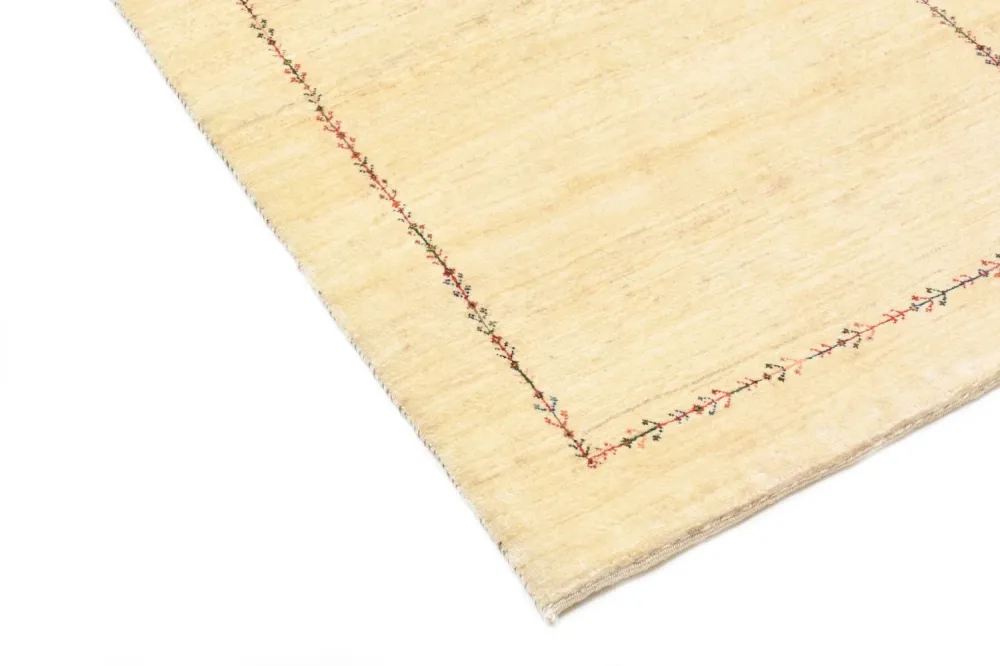 Gabbeh Teppich - Loribaft Perser 199 x 79 cm - natur