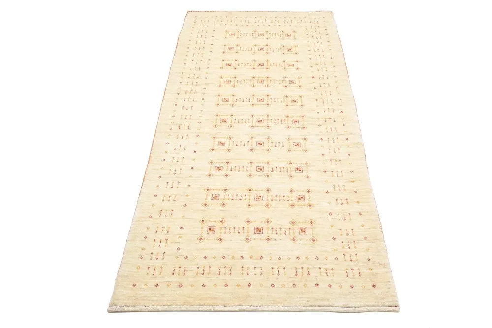 Gabbeh Teppich - Loribaft Perser 201 x 88 cm - natur