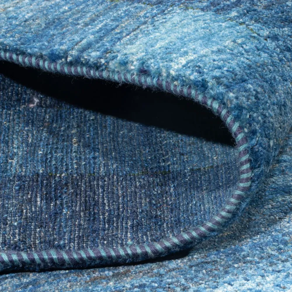 Gabbeh Teppich - Loribaft Perser - 225 x 186 cm - seeblau