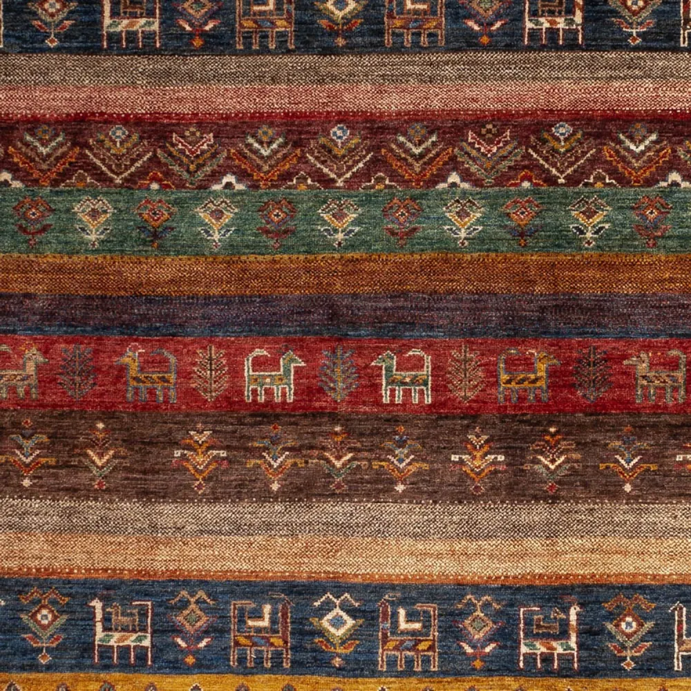 Gabbeh Teppich - Loribaft Perser - 244 x 176 cm - mehrfarbig