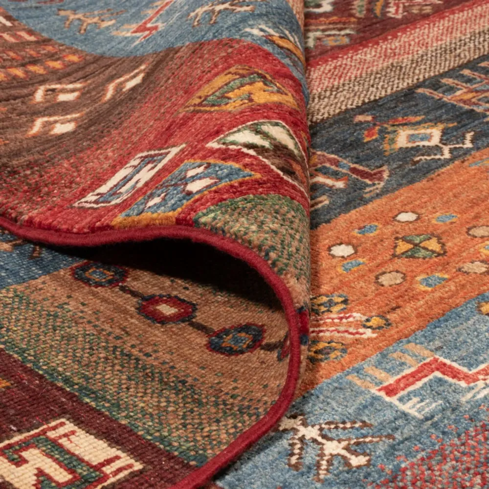 Gabbeh Teppich - Loribaft Perser - 244 x 176 cm - mehrfarbig