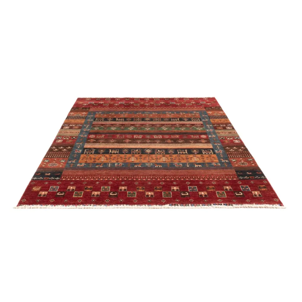Gabbeh Teppich - Loribaft Perser - 244 x 176 cm - mehrfarbig