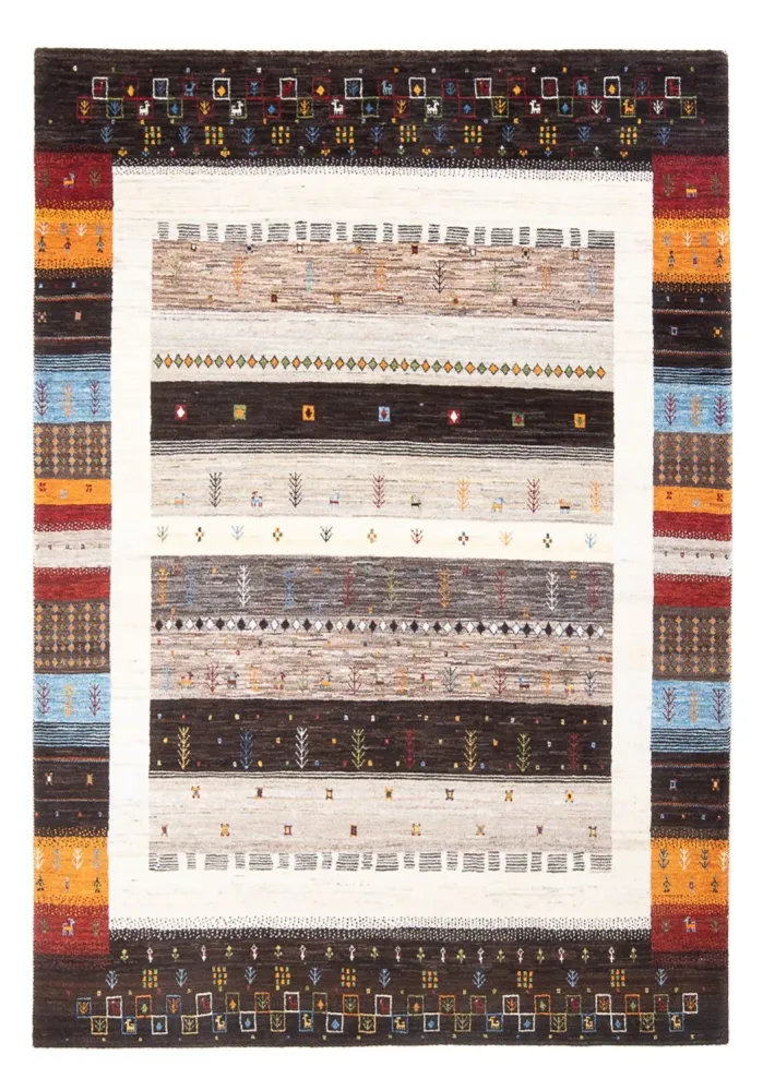 Gabbeh Teppich - Loribaft Perser - 248 x 175 cm - mehrfarbig
