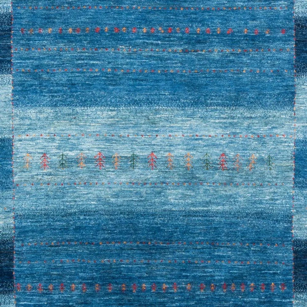 Gabbeh Teppich - Loribaft Perser - 302 x 195 cm - blau