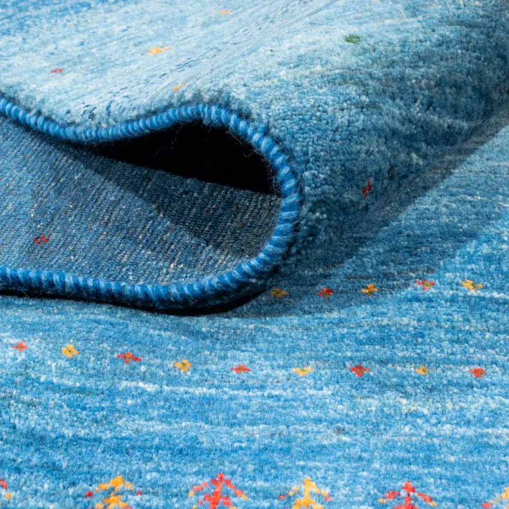 Gabbeh Teppich - Loribaft Perser - 302 x 195 cm - blau