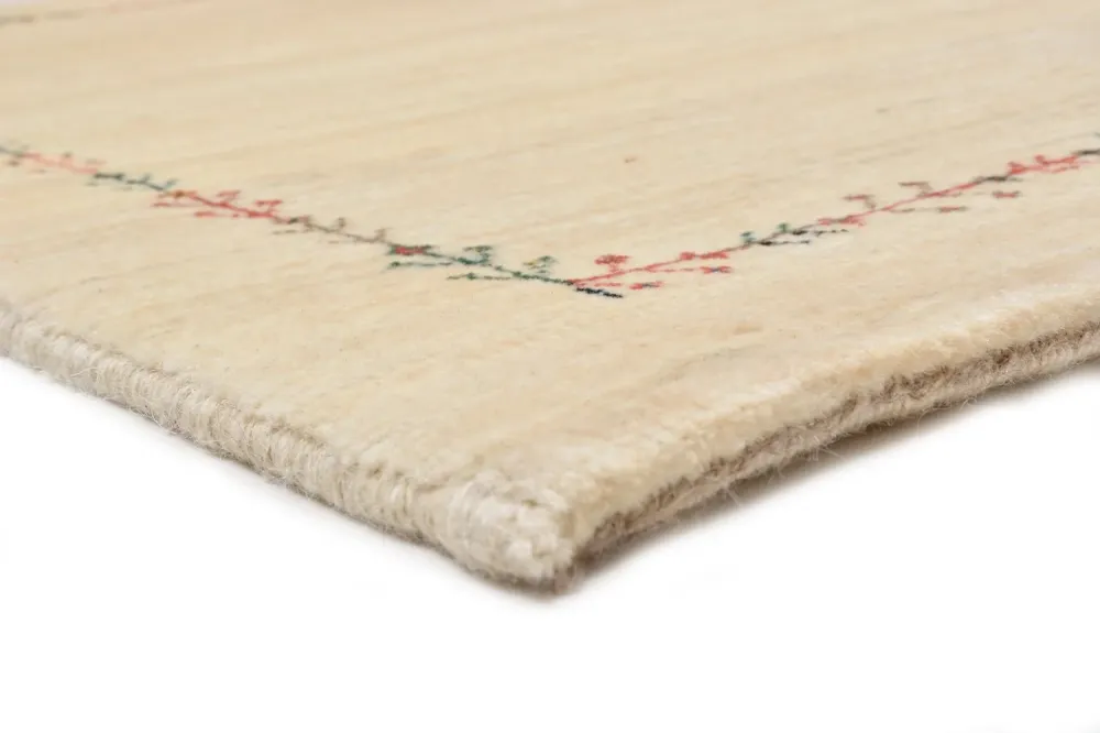 Gabbeh Teppich - Loribaft Perser 93 x 64 cm - natur