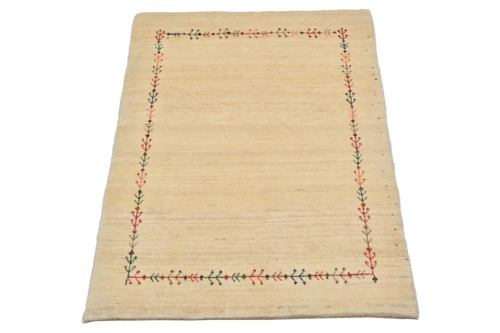 Gabbeh Teppich - Loribaft Perser 93 x 64 cm - natur