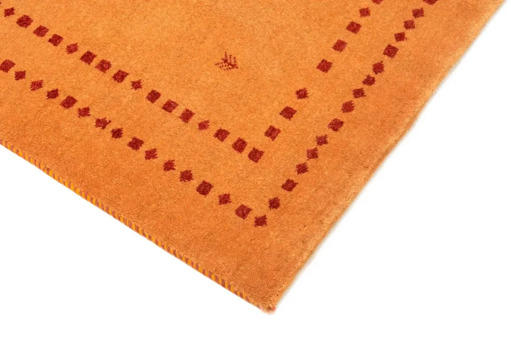 Gabbeh Teppich - Loribaft Perser 98 x 62 cm - orange