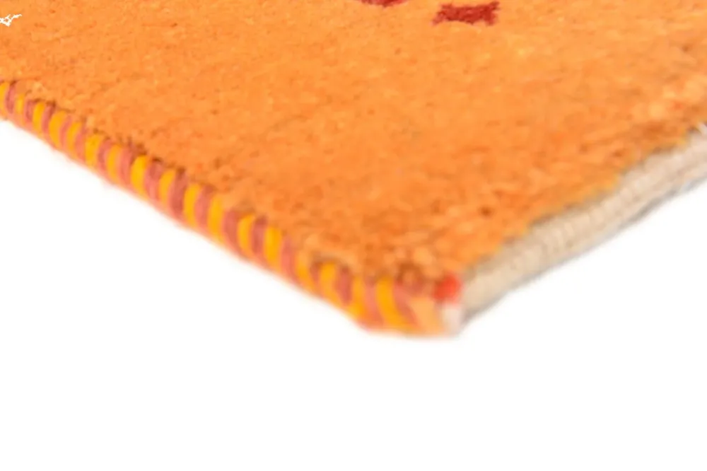 Gabbeh Teppich - Loribaft Perser 98 x 62 cm - orange