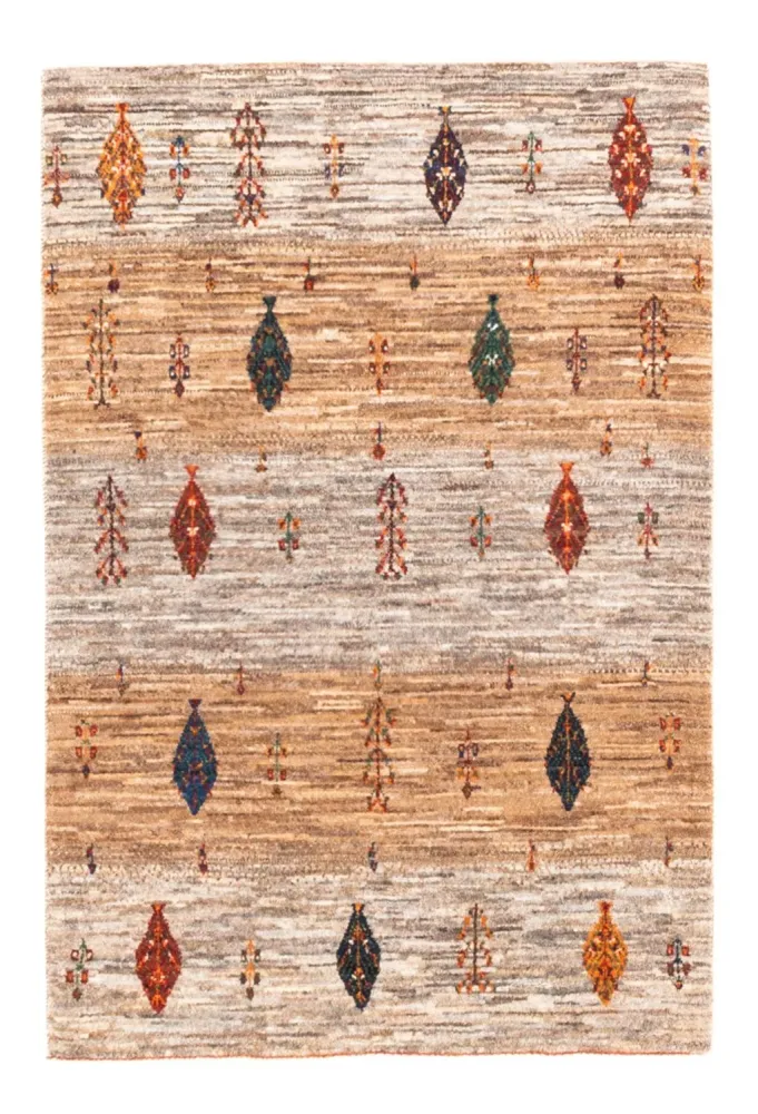 Gabbeh Teppich - Loribaft Perser - Royal - 125 x 85 cm - grau