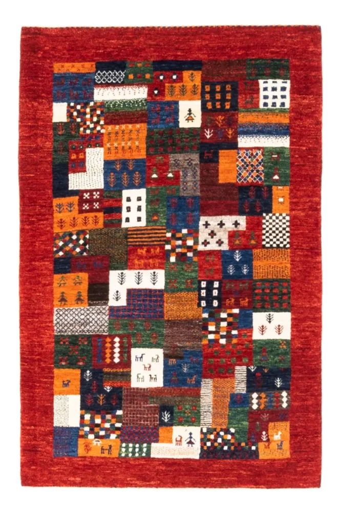 Gabbeh Teppich - Loribaft Perser - Royal - 128 x 85 cm - mehrfarbig