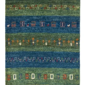 Gabbeh Teppich - Loribaft Perser - Royal - 130 x 85 cm - blau