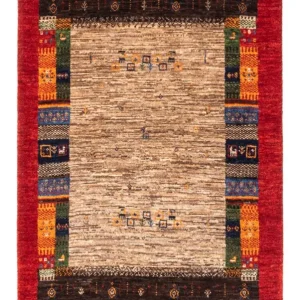Gabbeh Teppich - Loribaft Perser - Royal - 130 x 87 cm - grau