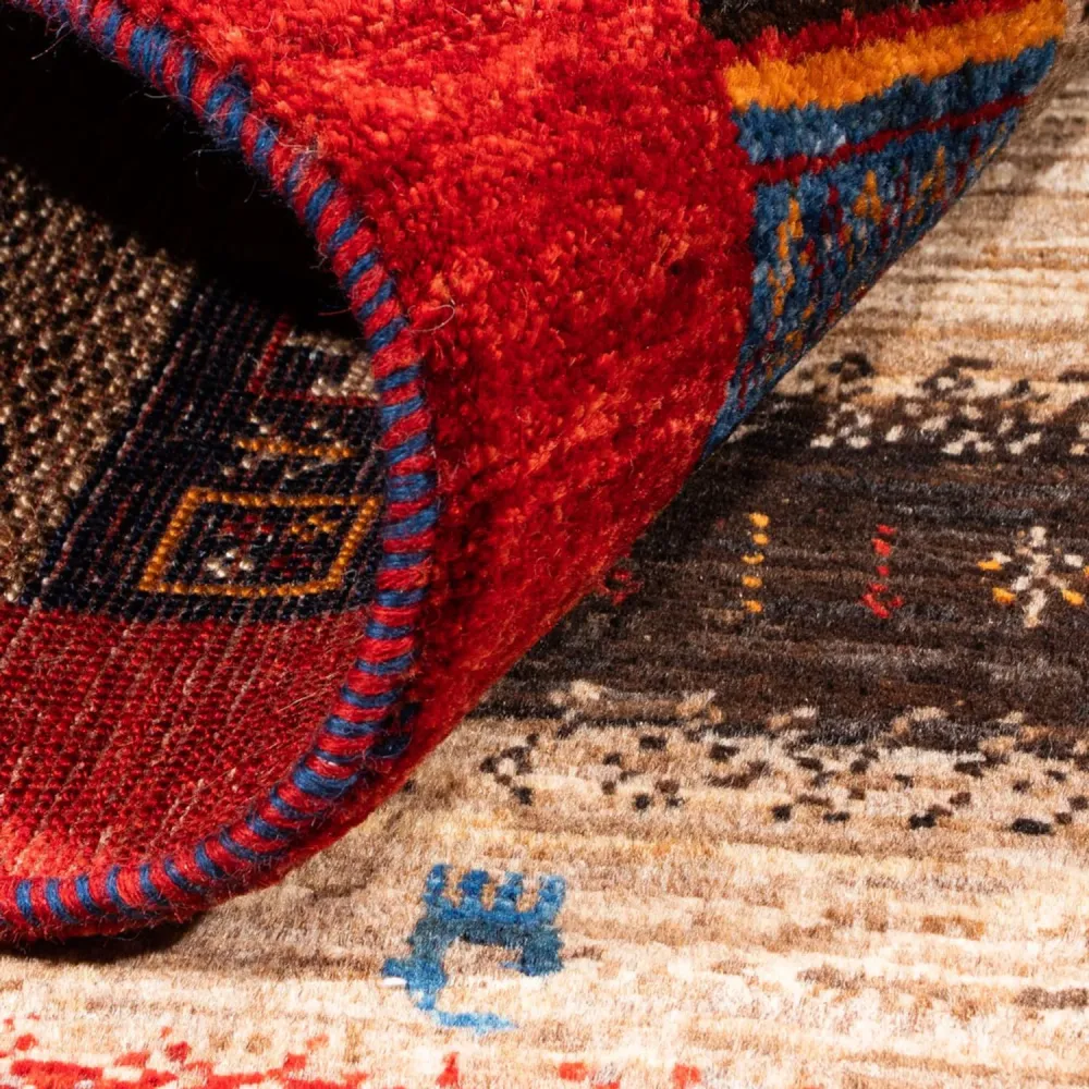 Gabbeh Teppich - Loribaft Perser - Royal - 130 x 87 cm - grau