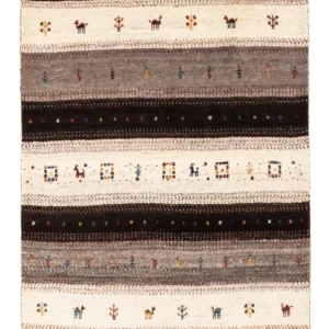 Gabbeh Teppich - Loribaft Perser - Royal - 134 x 84 cm - braun