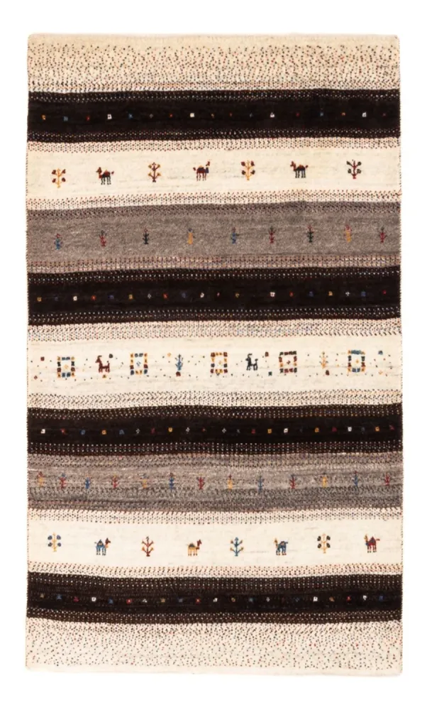 Gabbeh Teppich - Loribaft Perser - Royal - 134 x 84 cm - braun