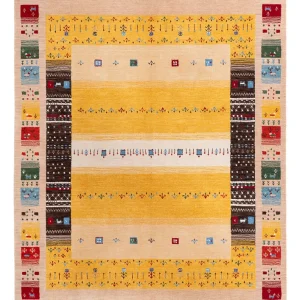 Gabbeh Teppich - Loribaft Softy - 240 x 170 cm - gold
