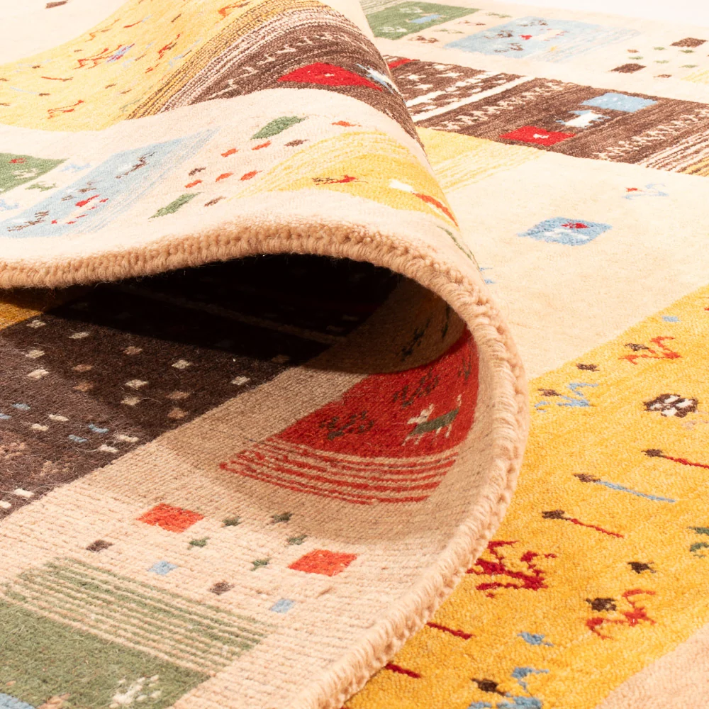 Gabbeh Teppich - Loribaft Softy - 240 x 170 cm - gold
