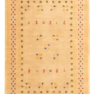 Gabbeh Teppich - Loribaft Softy - 90 x 60 cm - hellbeige