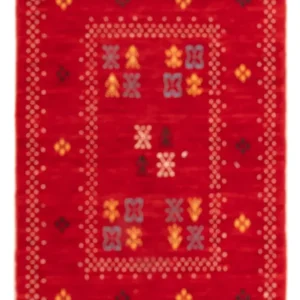 Gabbeh Teppich - Loribaft Softy - 90 x 60 cm - rot