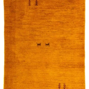 Gabbeh Teppich - Perser 132 x 86 cm - gold