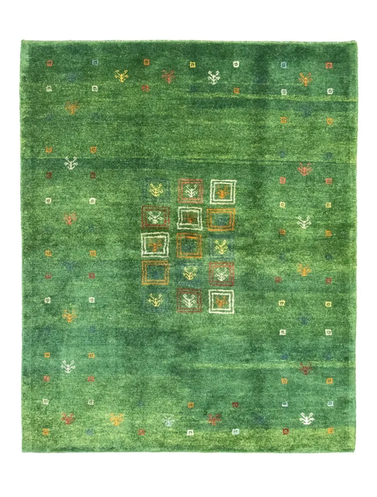 Gabbeh Teppich - Perser 189 x 155 cm - grün