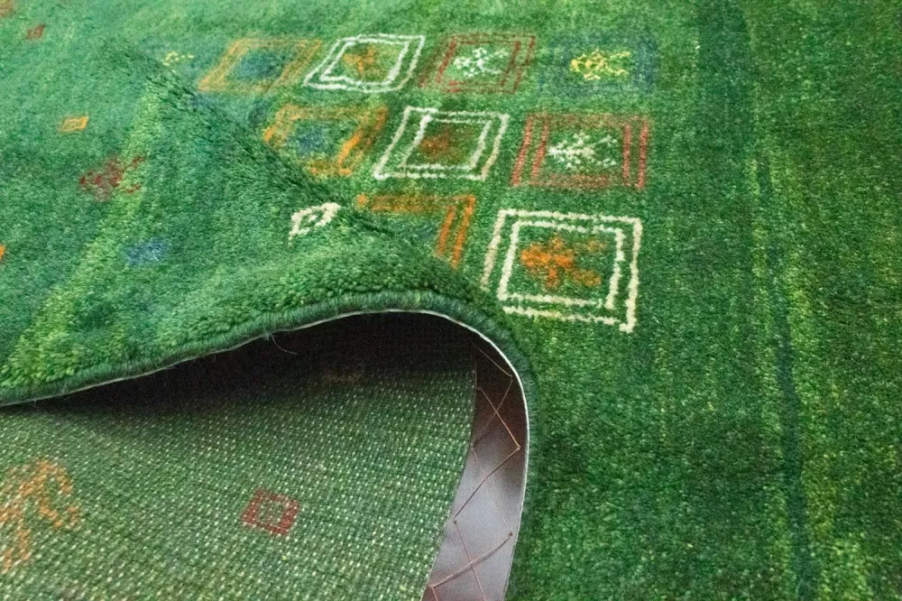 Gabbeh Teppich - Perser 189 x 155 cm - grün