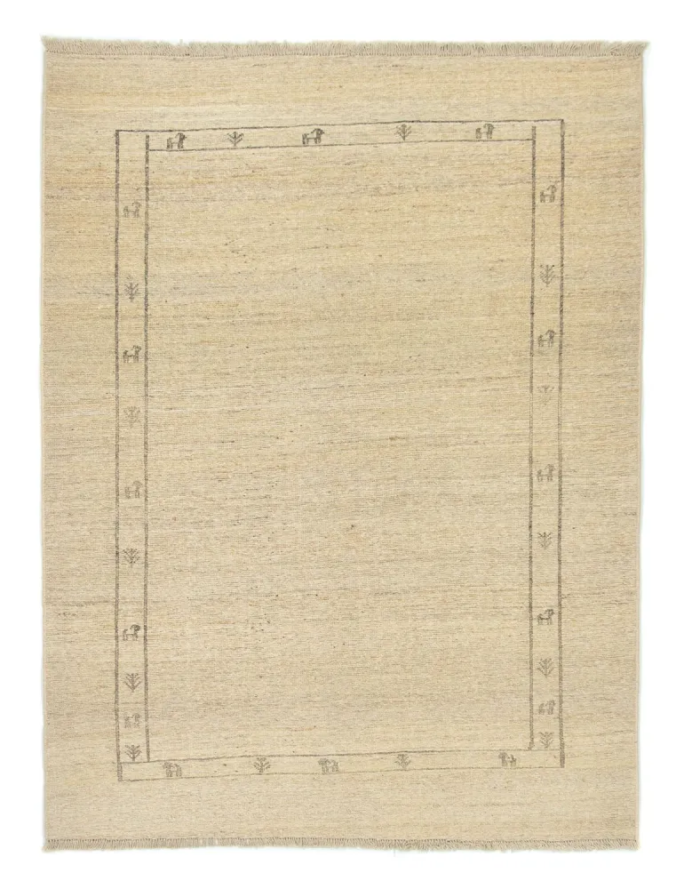 Gabbeh Teppich - Perser 197 x 147 cm - beige