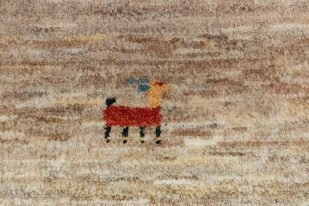 Gabbeh Teppich - Perser 60 x 40 cm - beige