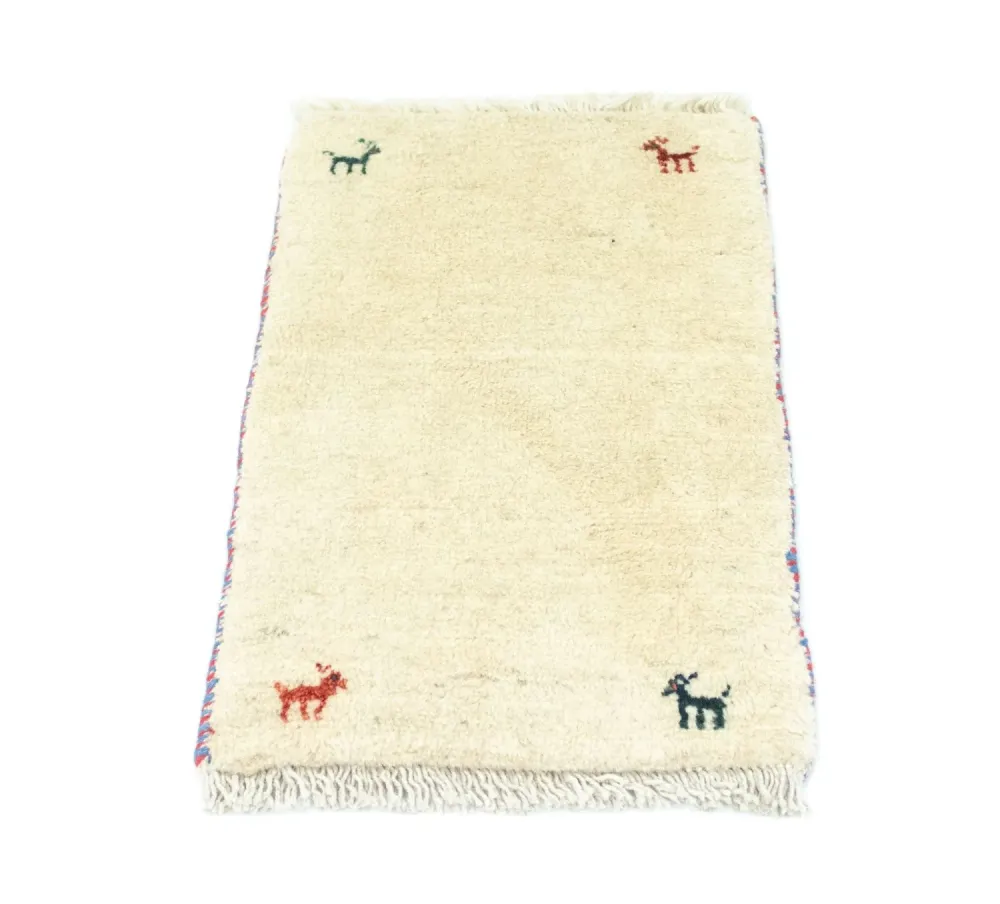 Gabbeh Teppich - Perser 60 x 40 cm - beige