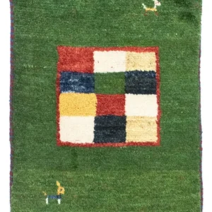 Gabbeh Teppich - Perser 60 x 40 cm - grün