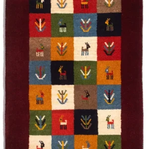 Gabbeh Teppich - Perser - 88 x 61 cm - mehrfarbig
