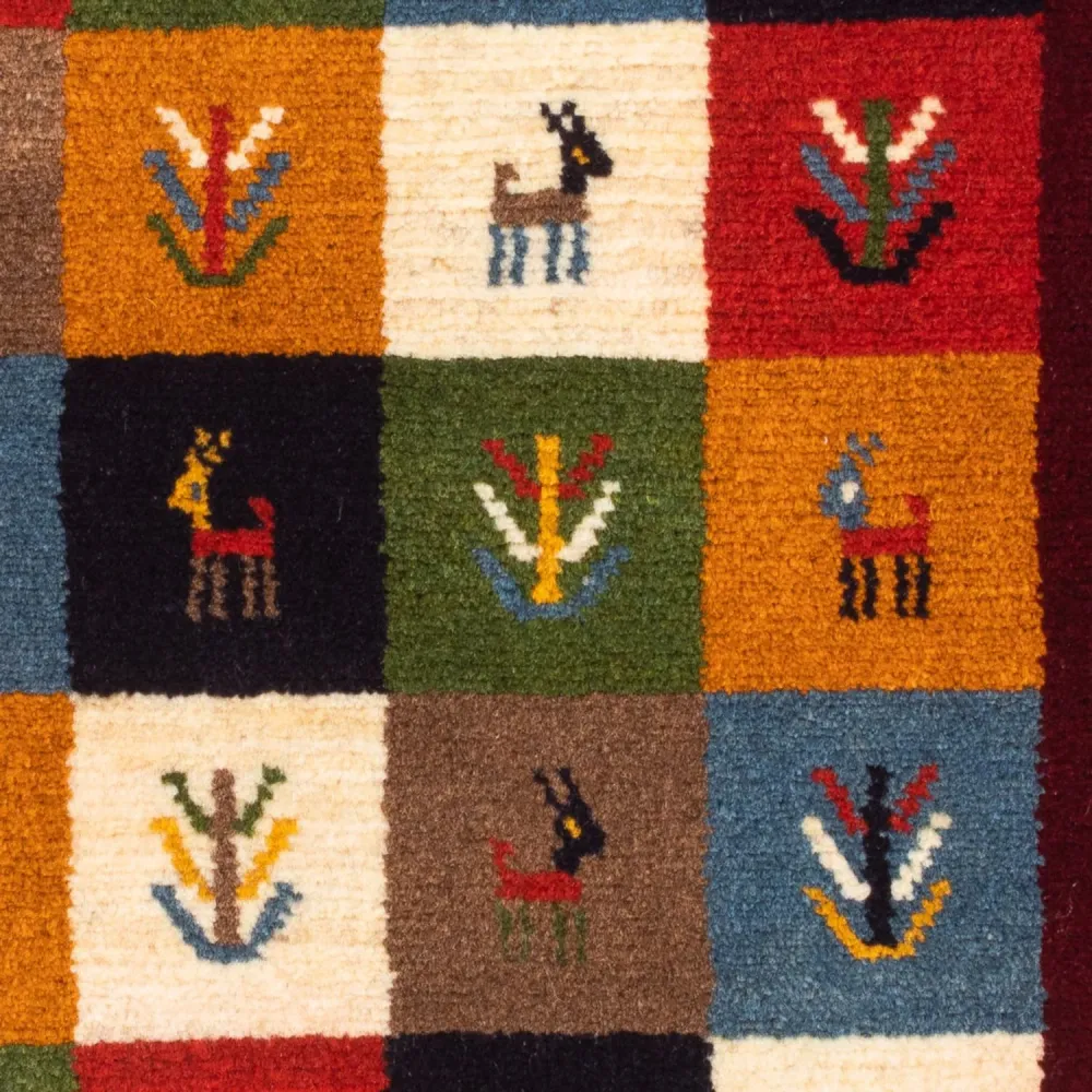 Gabbeh Teppich - Perser - 88 x 61 cm - mehrfarbig