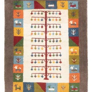 Gabbeh Teppich - Perser - 90 x 63 cm - mehrfarbig