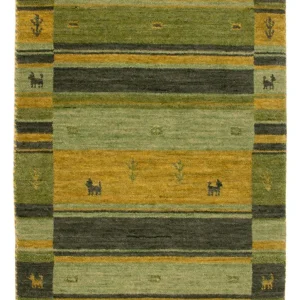 Gabbeh Teppich - Softy - 90 x 60 cm - grün